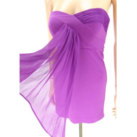 BCBGENERATION Bustier Top Wild Orchid Pink Sz 2 - Picture 2 of 8